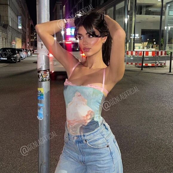 Zara STRAPLESS PRINTED TULLE BODYSUIT - Picture 3 of 8